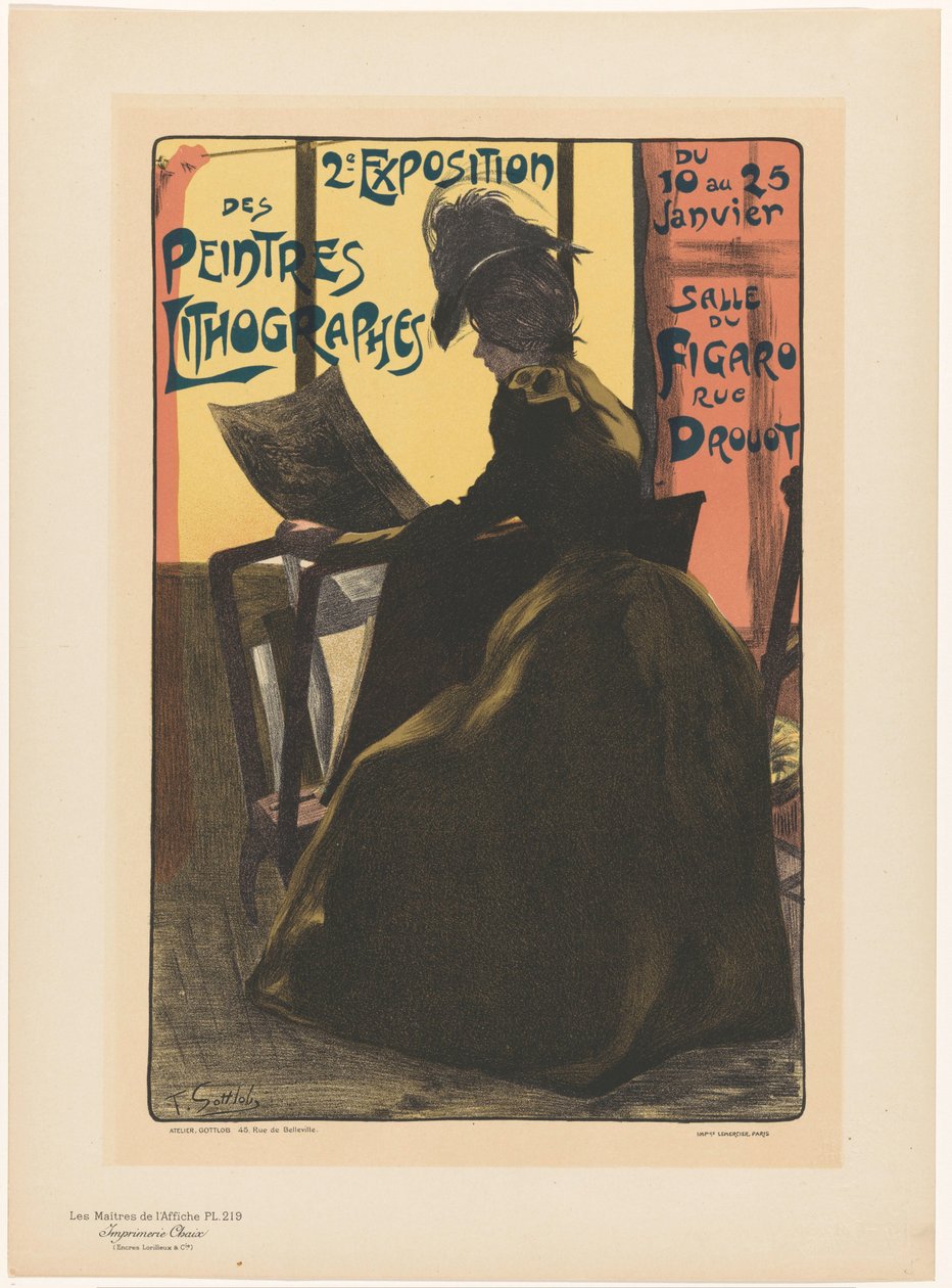 Pubblicità per la seconda esposizione dei Peintres Lithographes nella Salle du Figaro (Les Maîtres de l