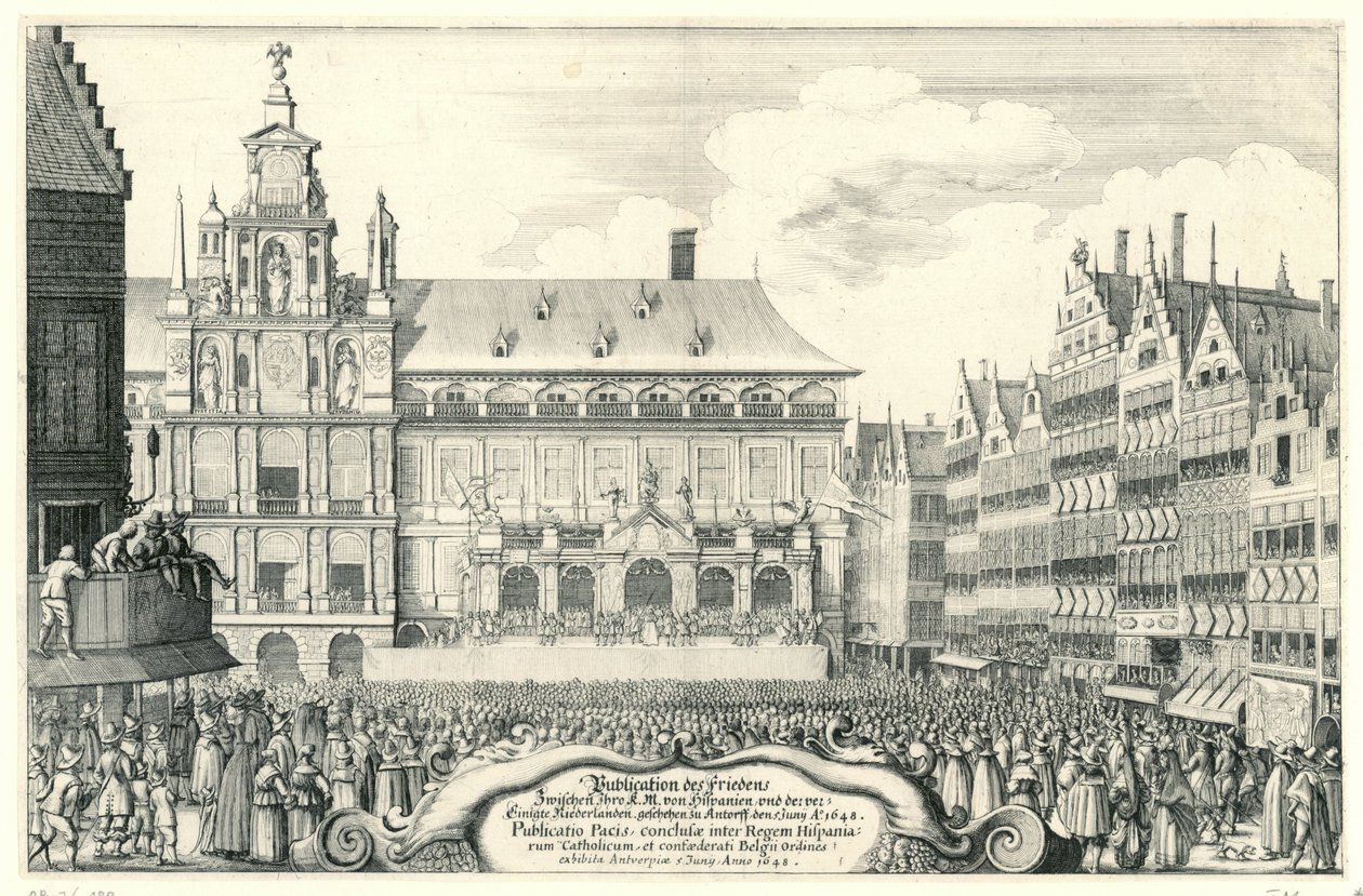Annuncio della Pace di Münster ad Anversa, 1648 da Anonymous