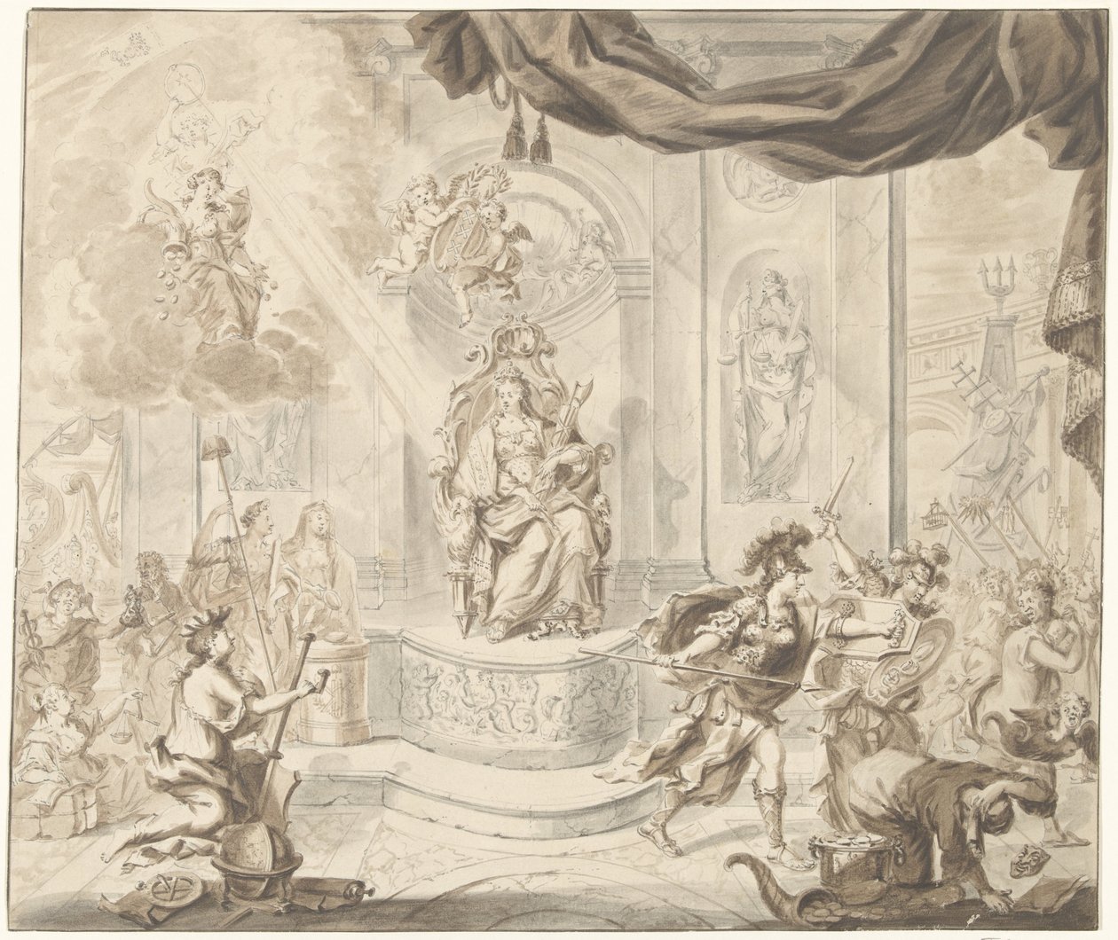 Allegoria della cacciata dei cambiavalute dalla borsa di Amsterdam, 1763 da Anonymous