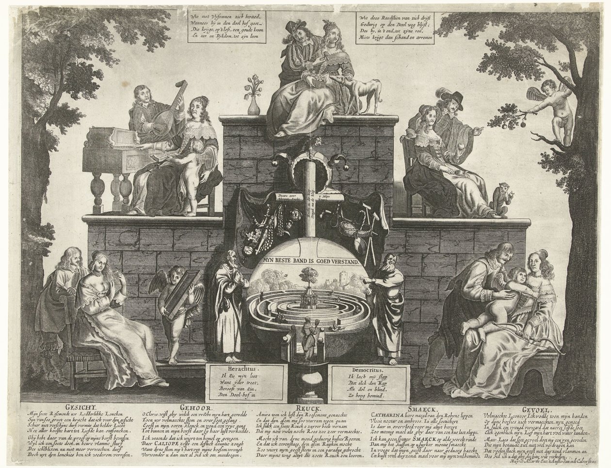 Allegoria del labirinto della follia umana, ca. 1650 da Anonymous