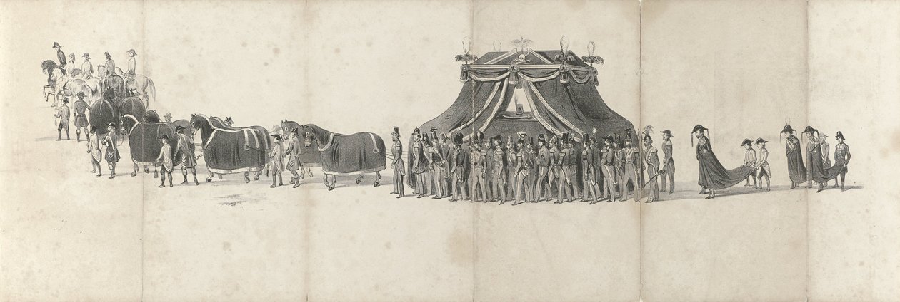 Funerale del defunto re Guglielmo II a Delft il 4 aprile 1849 (foglio 4) da Anonymous