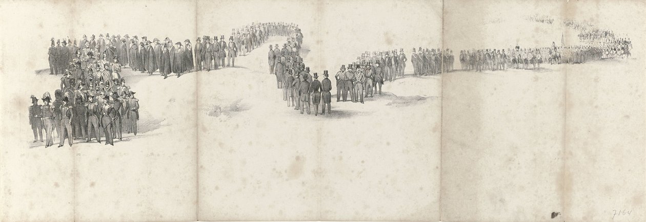 Funerale del defunto re Guglielmo II a Delft il 4 aprile 1849 (foglio 5) da Anonymous
