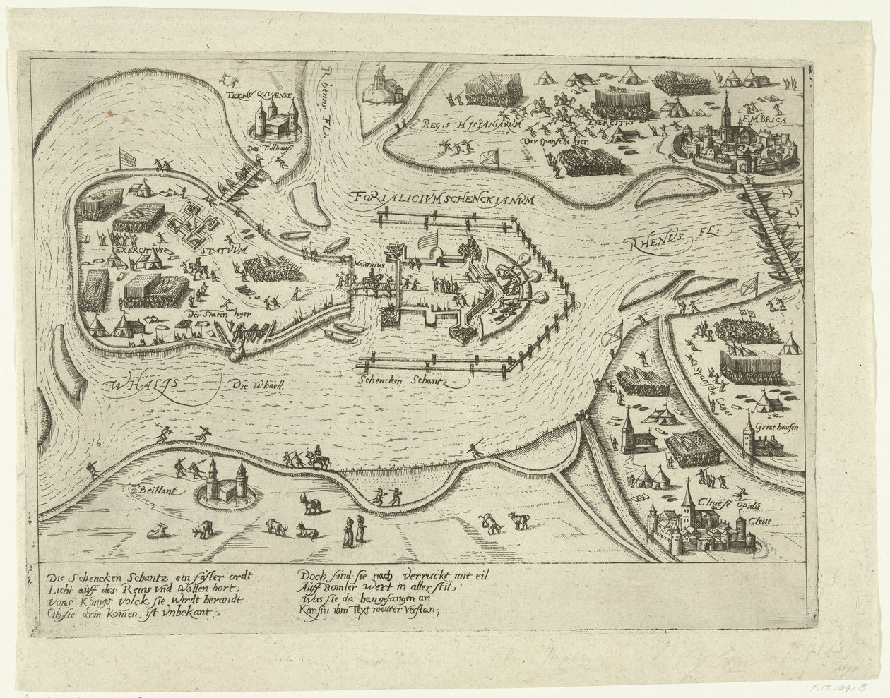 Assedio di Schenkenschans da parte degli spagnoli, 1599 da Anonymous