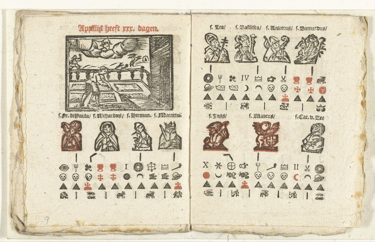 Pagine con la previsione per il mese di aprile, 1712 da Anonymous