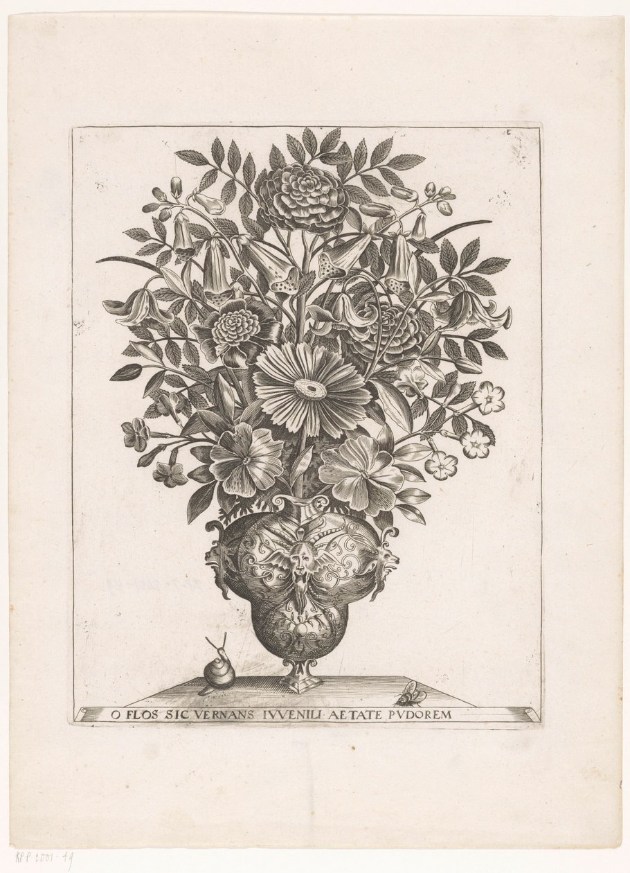 Fiori in vaso con maschere da Anonymous