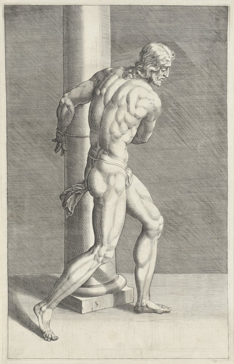 Cristo alla colonna della flagellazione da Anonymous