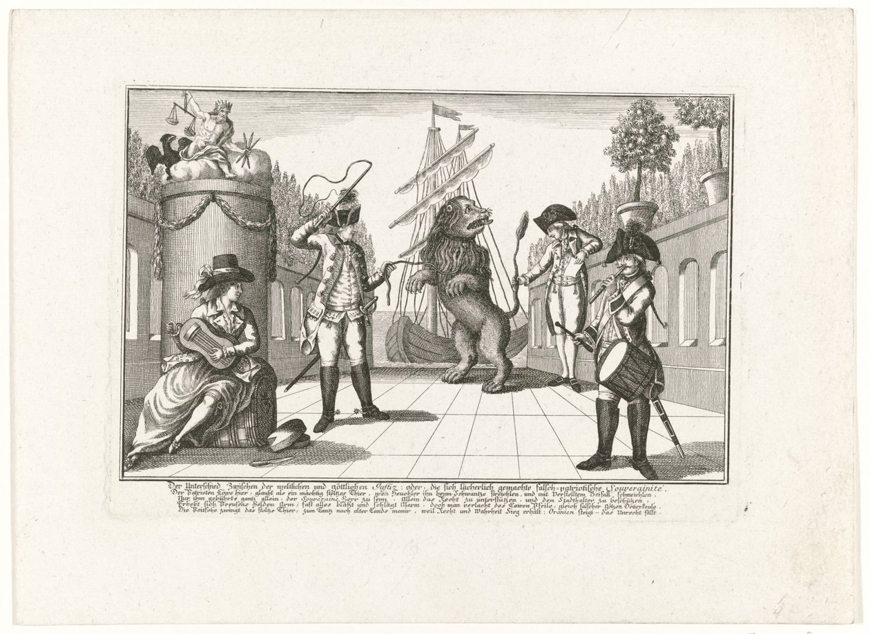 Il leone olandese domato dalla Prussia, 1787 da Anonymous