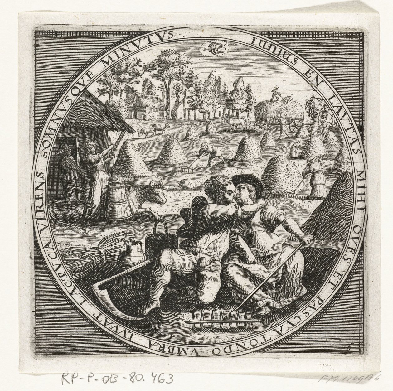 Il mese di giugno, fienagione, ca. 1600 da Anonymous