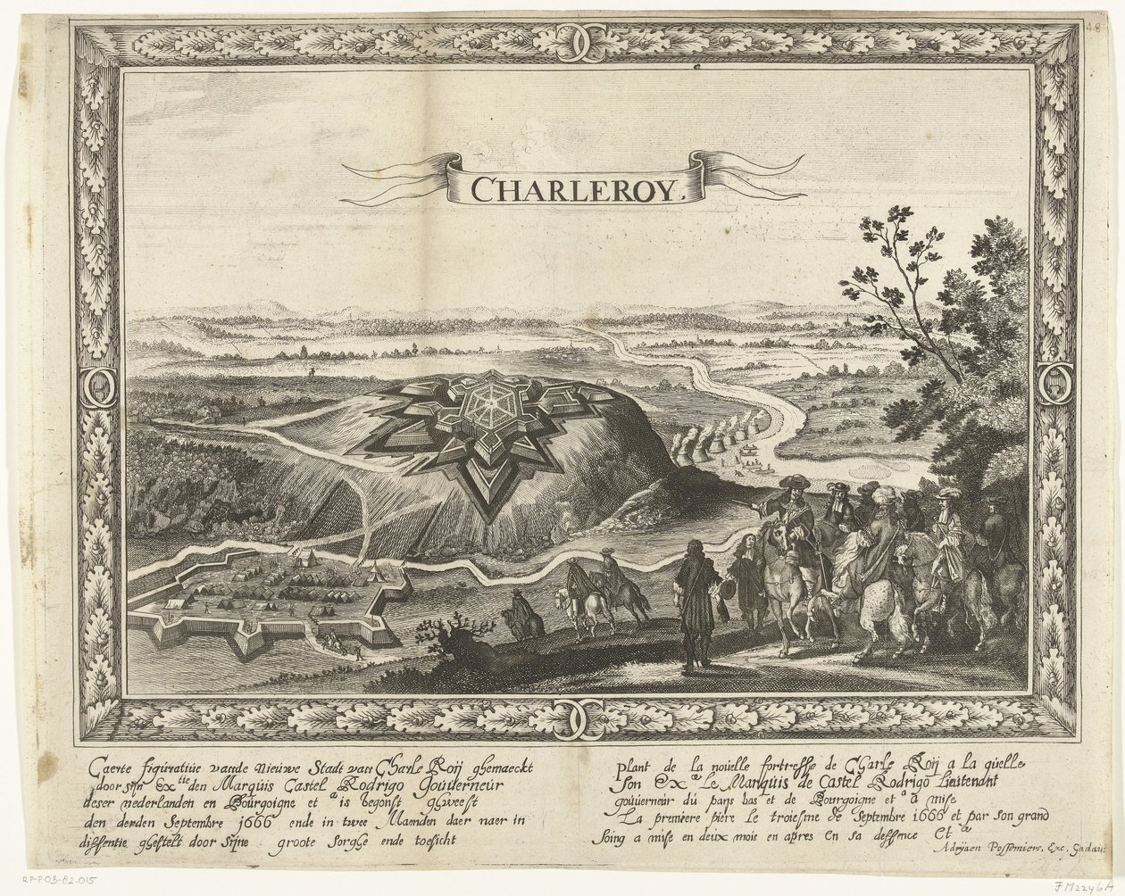 La nuova fortezza di Charleroi, 1666 da Anonymous