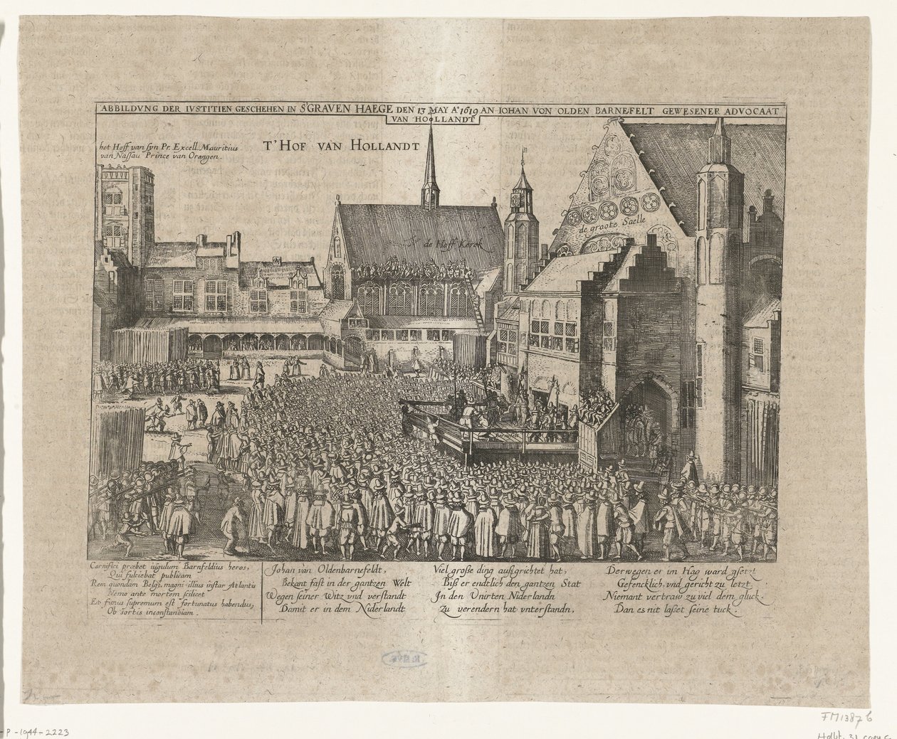 Decapitazione di Johan van Oldenbarnevelt, 1619 da Anonymous