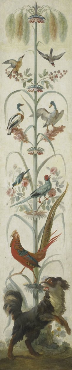 Raffigurazione decorativa con piante e animali da Anonymous