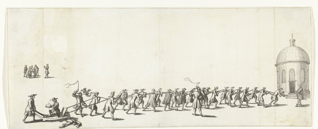 Domenico viene trasportato su una carriola alla Chiesa Luterana Rotonda, 1683-1684 da Anonymous