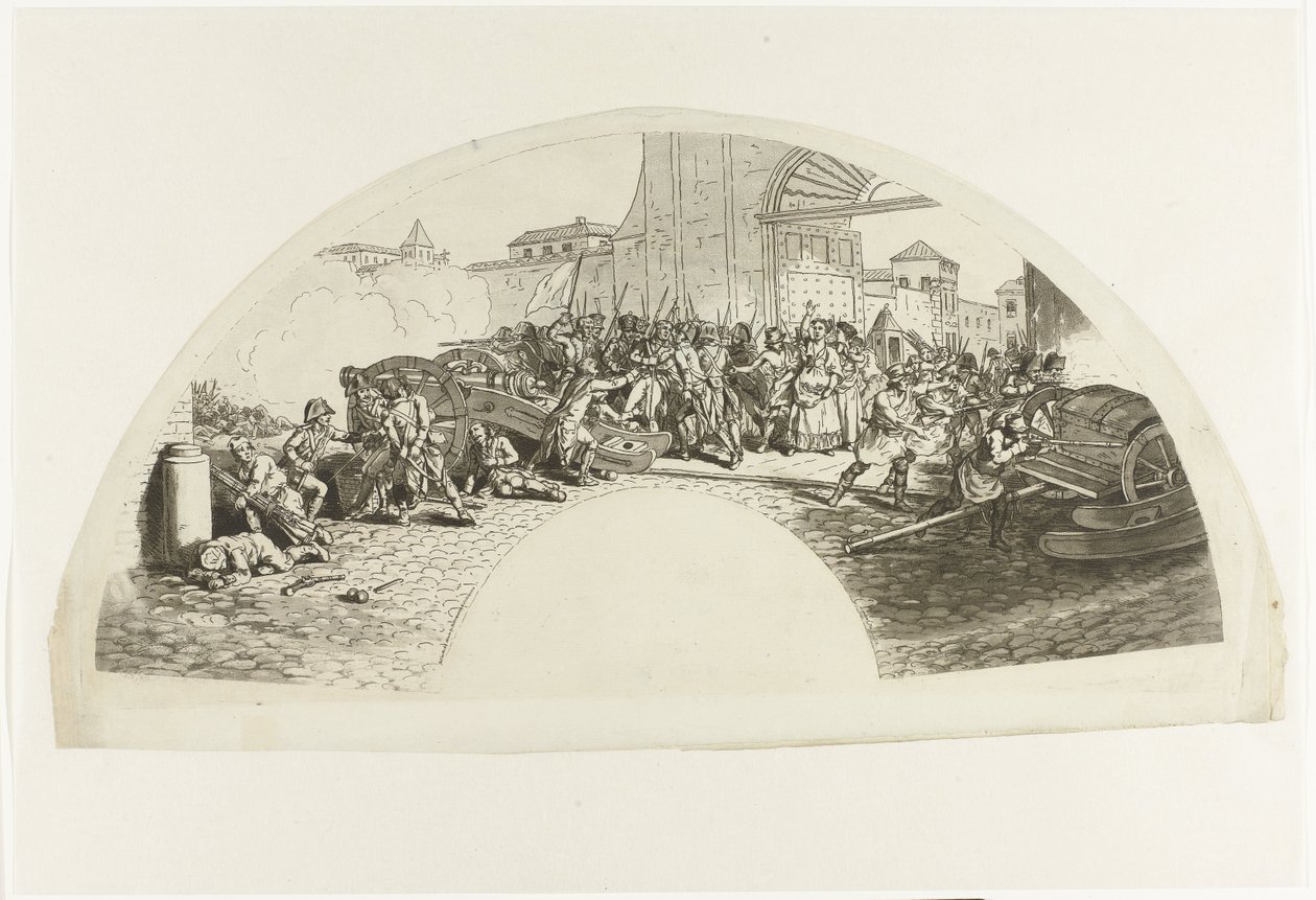 Morte dei patrioti spagnoli Luis Daoiz e Pedro Velarde y Santillán nella difesa di Madrid contro le truppe francesi nel Parco di Artiglieria il 2 maggio 1808 da Anonymous