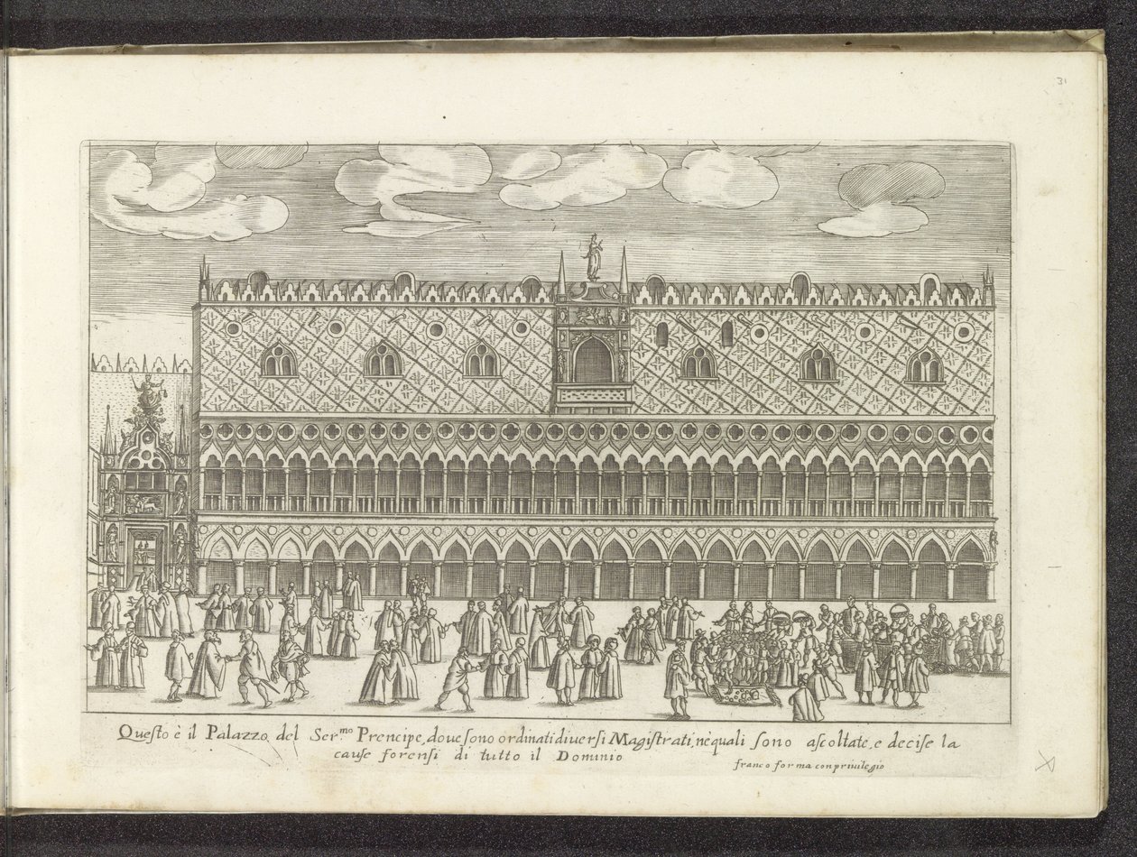 Facciata del Palazzo Ducale a Venezia da Anonymous