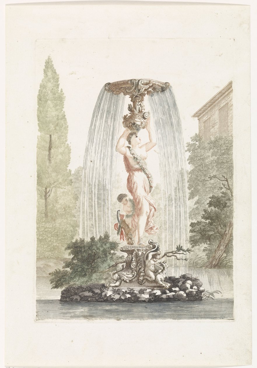 Fontana con Venere e Amore da Anonymous