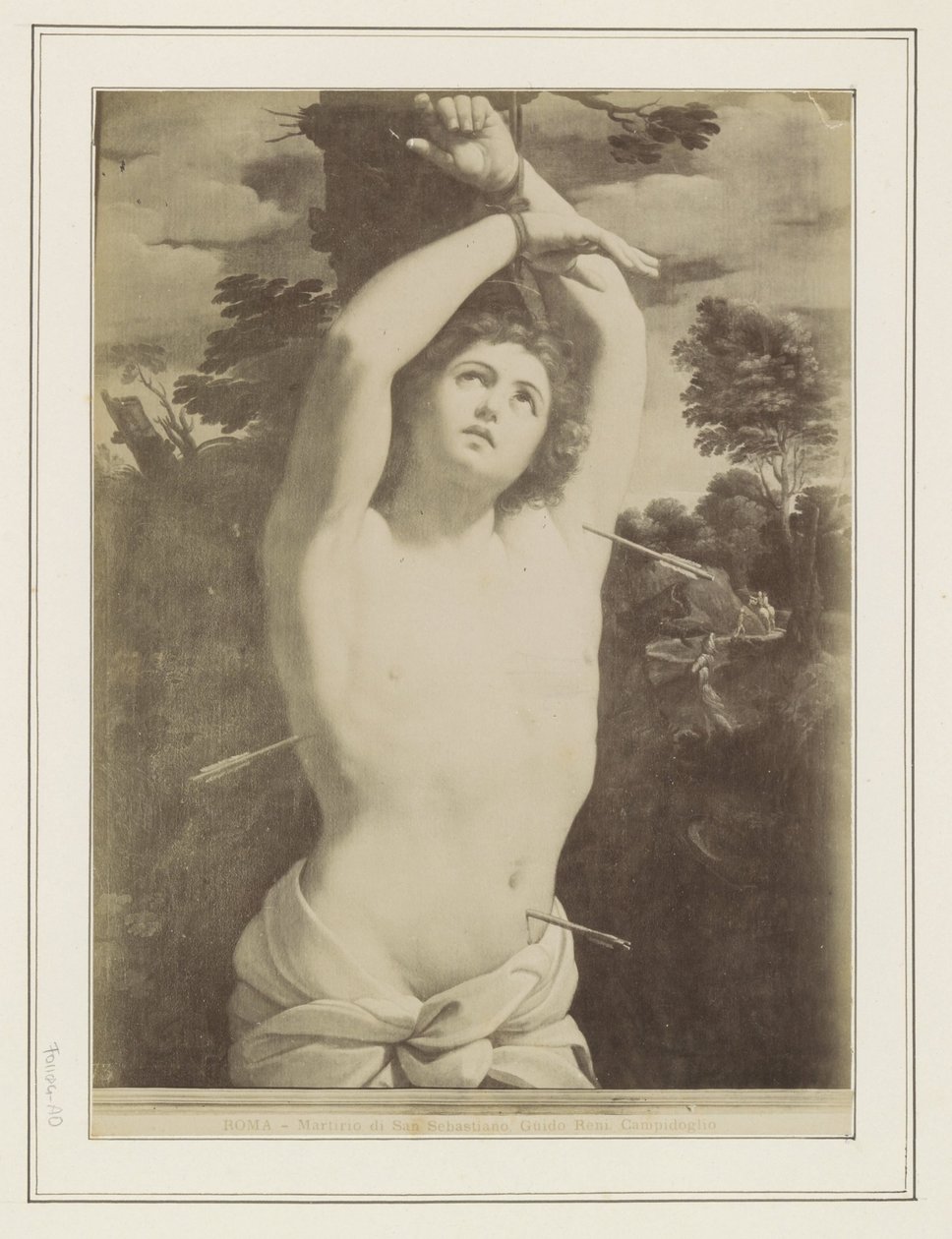 Fotoreproduzione di un dipinto di Guido Reni, rappresentante il martirio di San Sebastiano da Anonymous