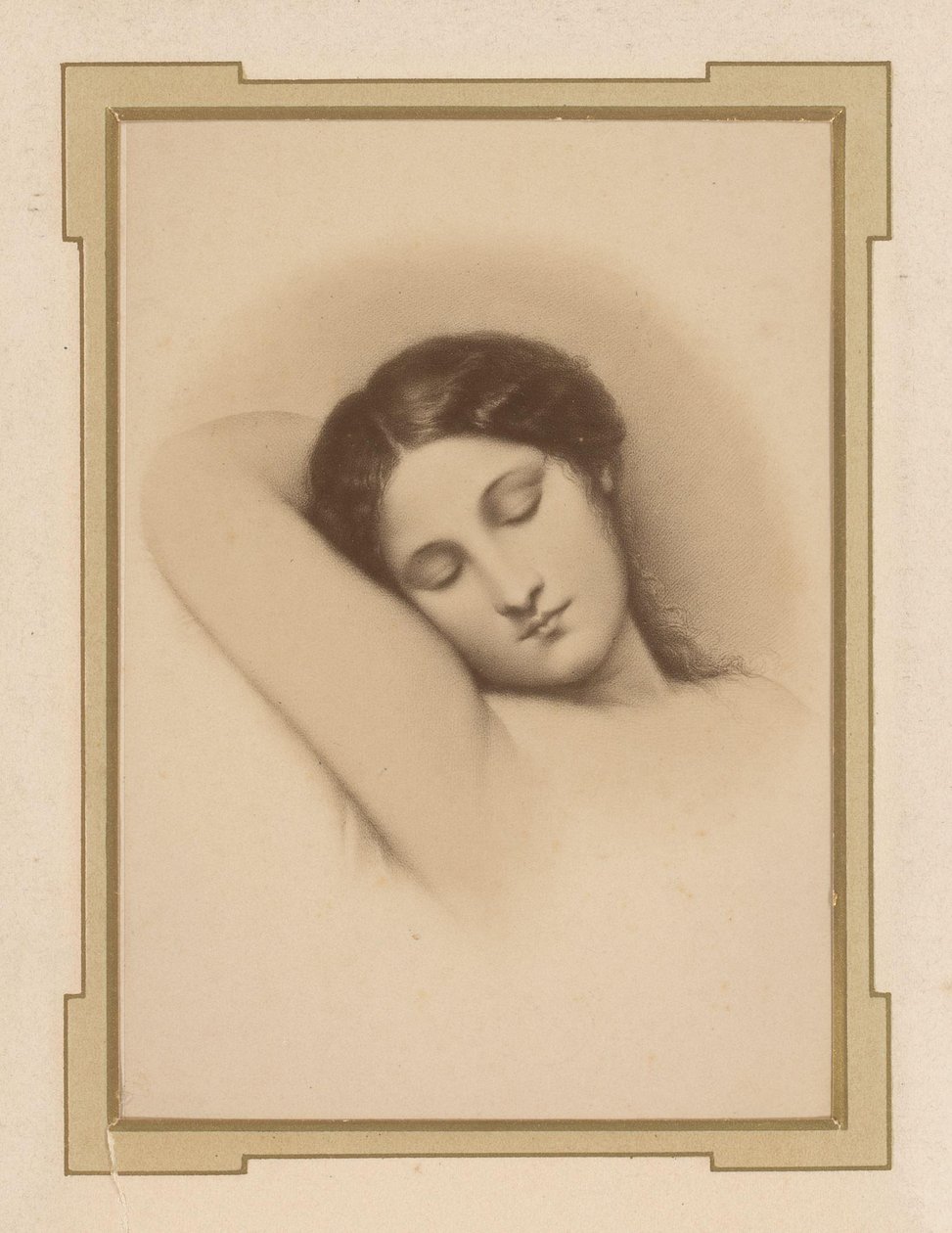 Riproduzione fotografica di un disegno di una donna dormiente da Anonymous