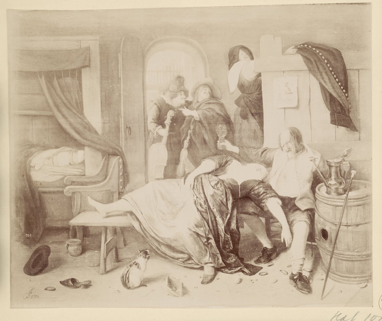 Fotoreproduzione del dipinto La coppia ubriaca di Jan Steen da Anonymous