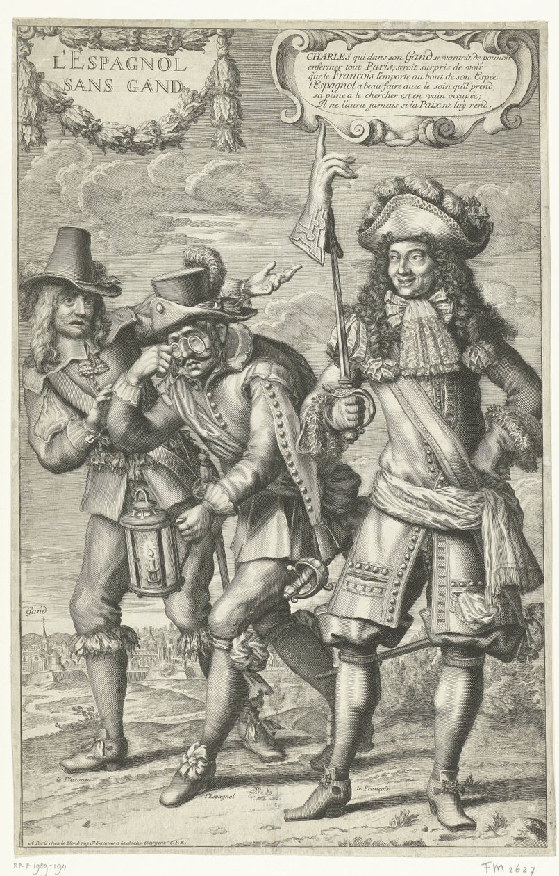 Caricatura francese sulla perdita di Gand, 1678 da Anonymous