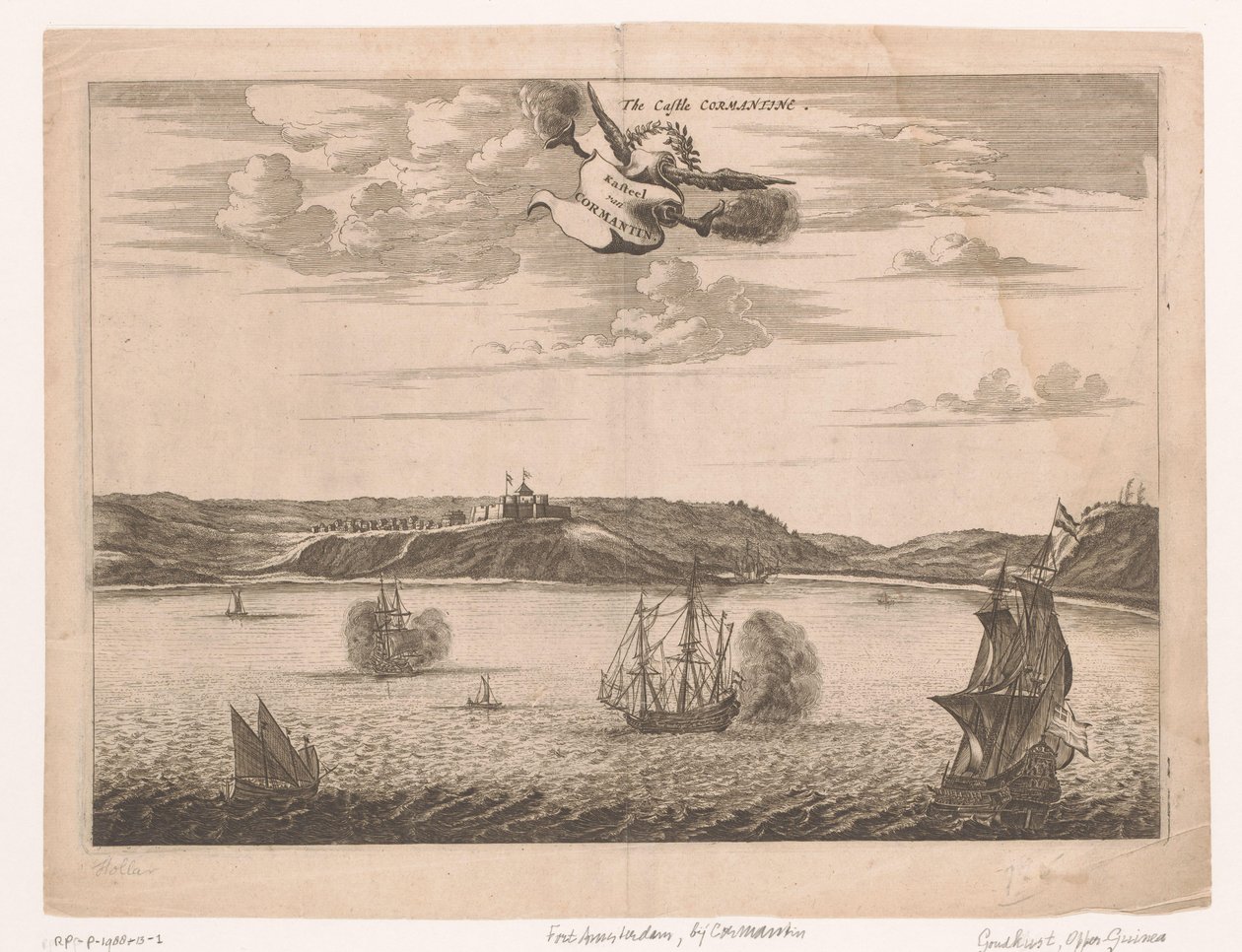 Vista di Fort Amsterdam in Ghana dall