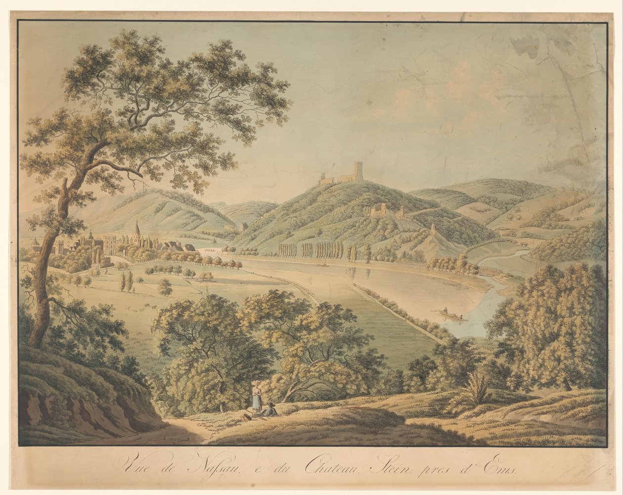 Veduta di Nassau e del castello Stein da Anonymous