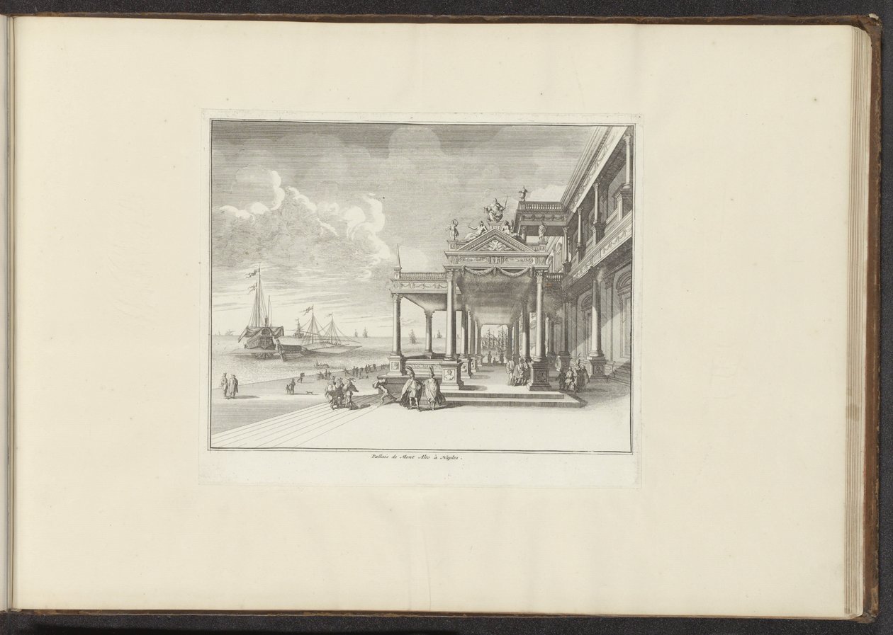Veduta di Palazzo Montalto sulla costa di Napoli da Anonymous