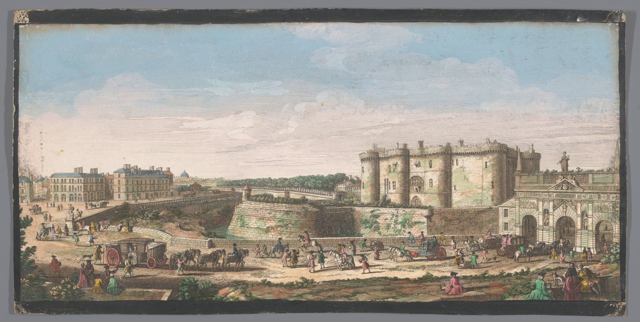 Veduta della Bastiglia e della Porta Saint-Antoine a Parigi da Anonymous