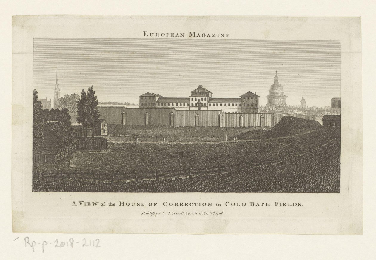 Veduta della prigione di Coldbath Fields, a Londra da Anonymous