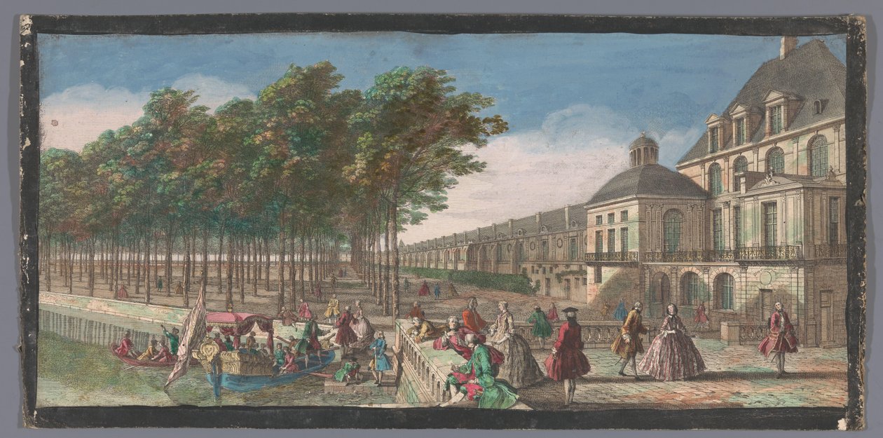 Veduta della Cour de la Fontaine del Palais de Fontainebleau da Anonymous