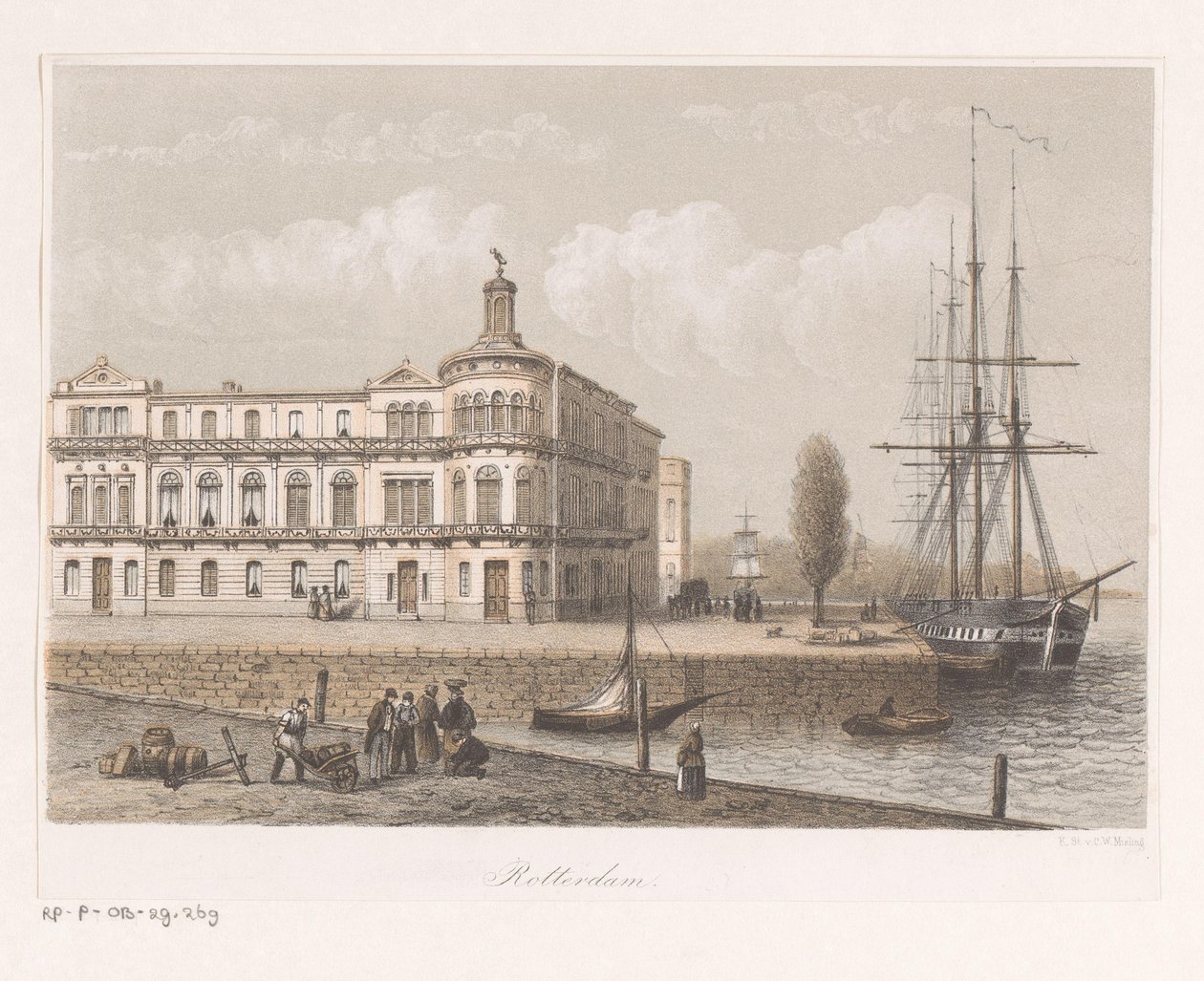 Veduta del Royal Dutch Yacht Club a Rotterdam da Anonymous
