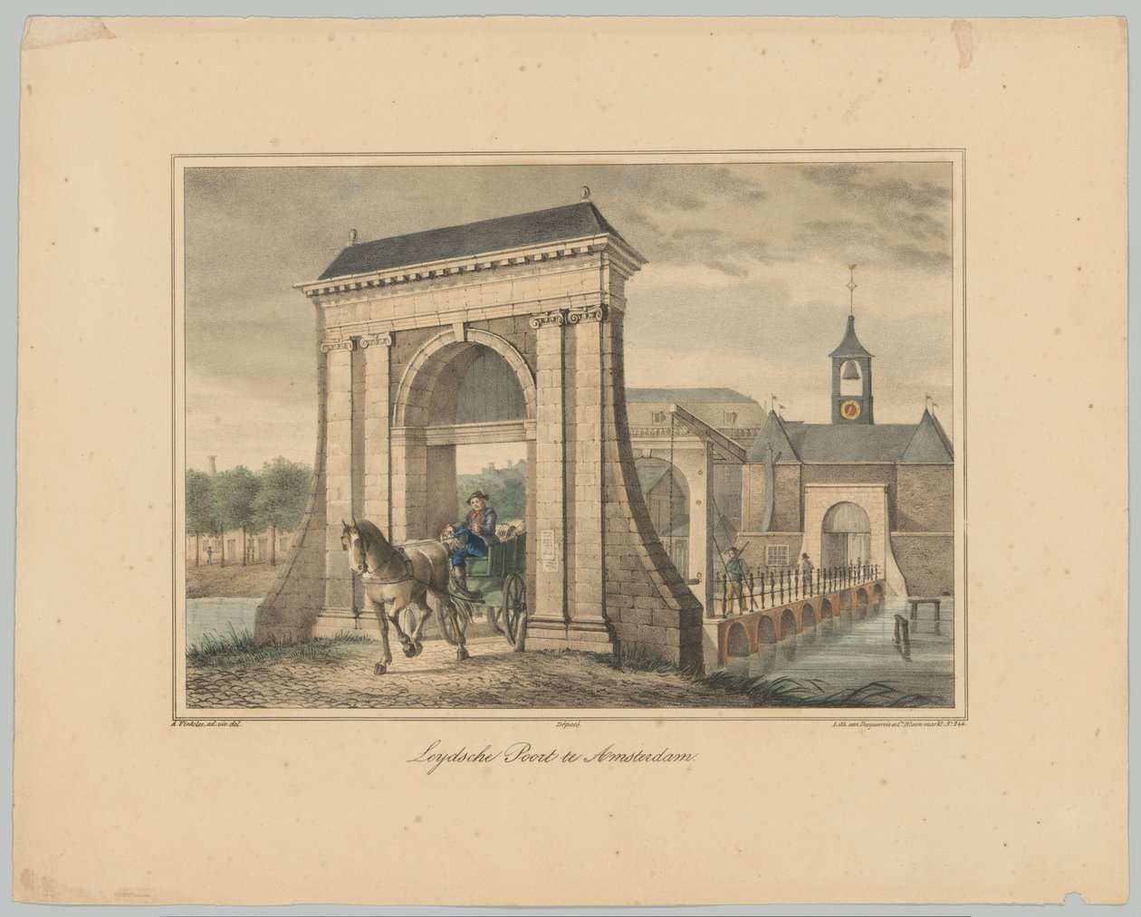 Veduta della Porta di Leida ad Amsterdam da Anonymous