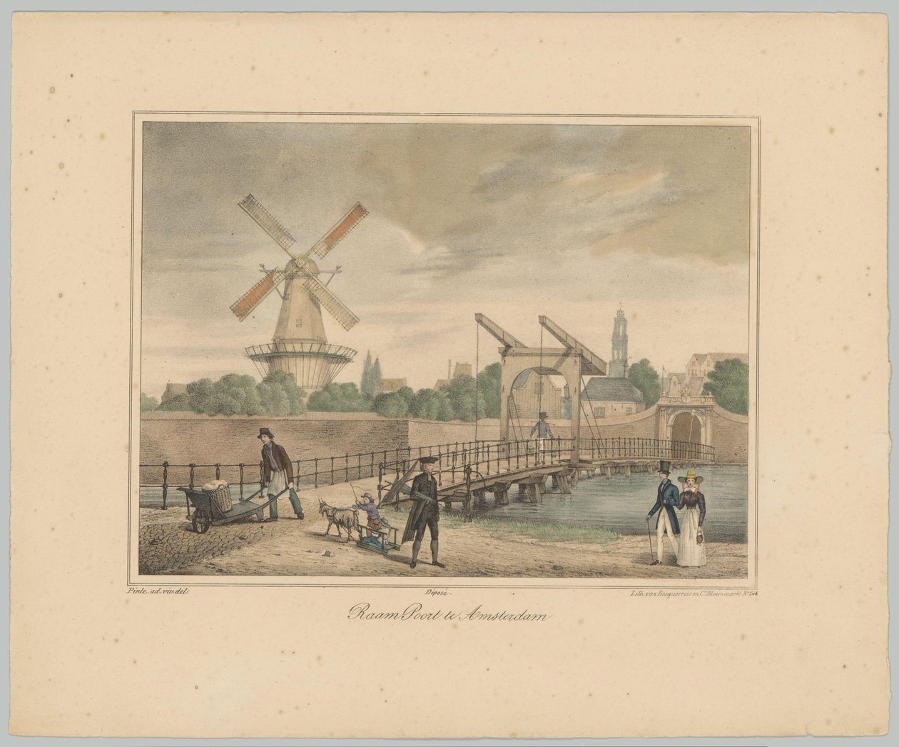 Vista sulla Raampoort ad Amsterdam da Anonymous