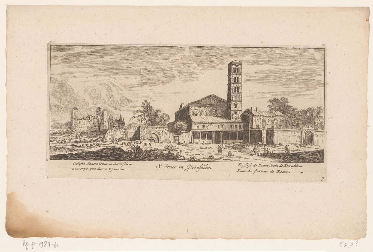 Vista della Santa Croce in Gerusalemme, a Roma da Anonymous