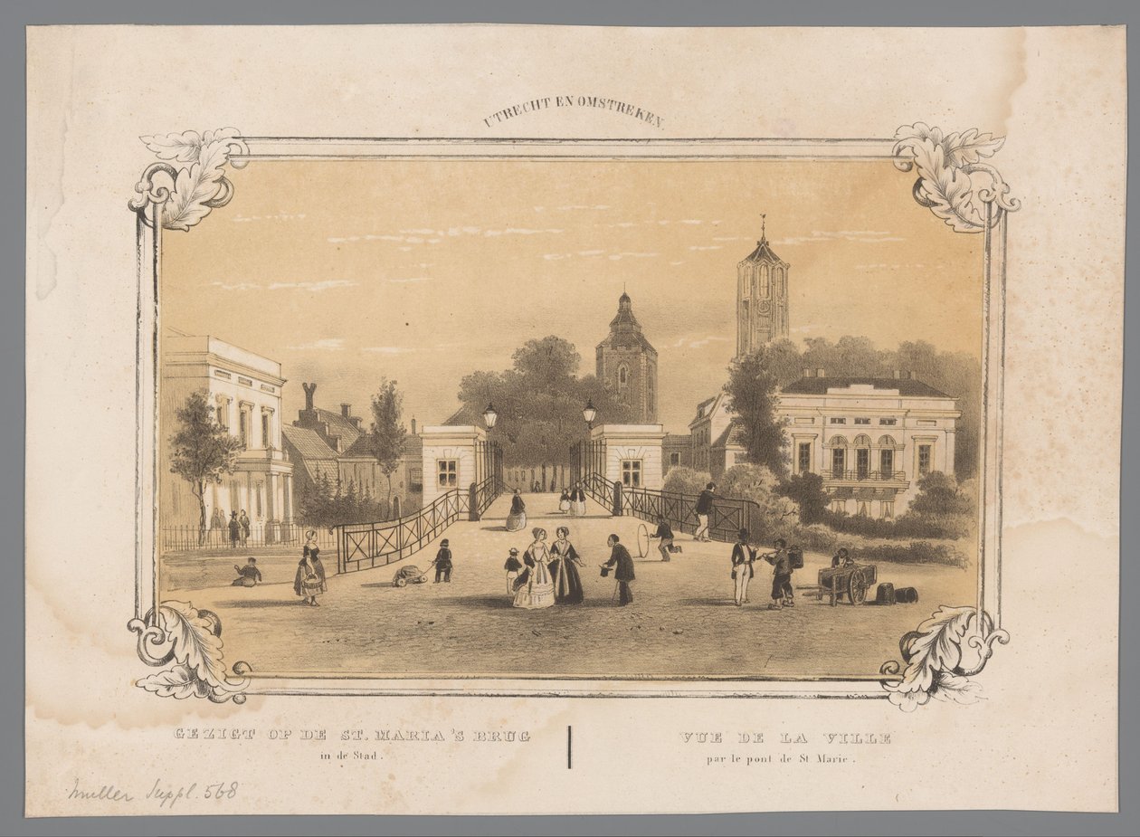 Vista del Ponte di Santa Maria a Utrecht da Anonymous