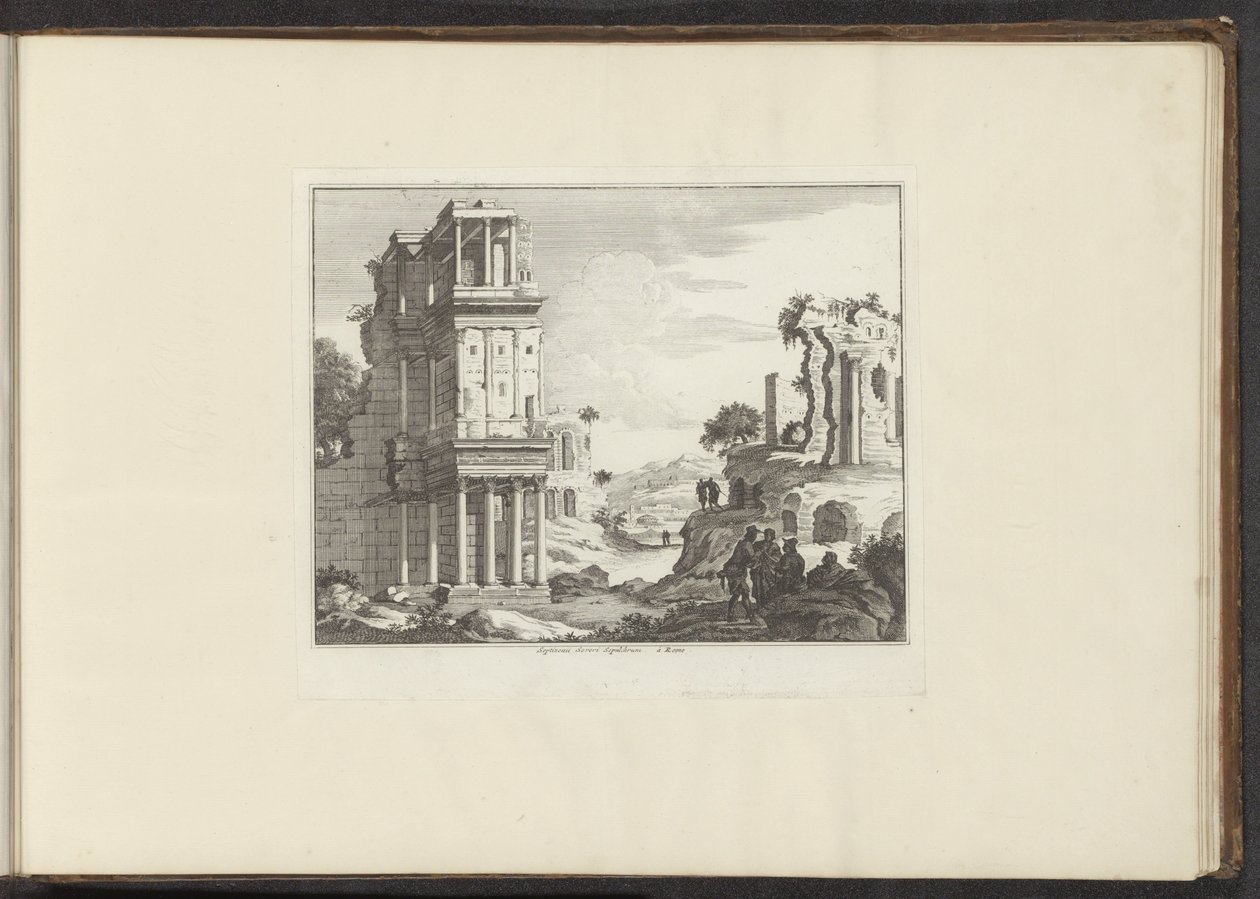 Vista delle rovine del Settizonio a Roma (serie: Palazzi e monumenti a Venezia, Livorno, Napoli e Roma) da Anonymous