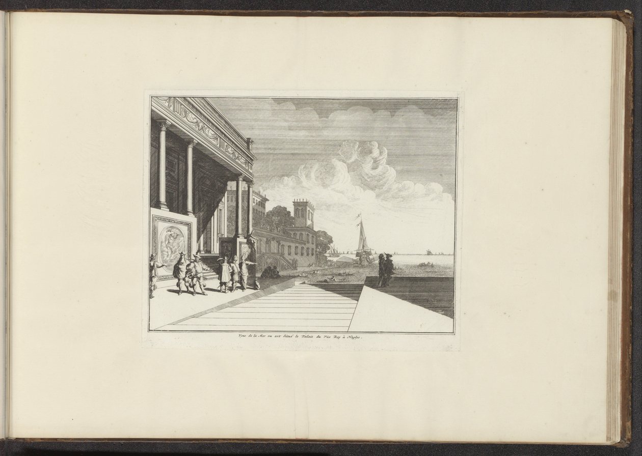 Veduta di un palazzo sulla costa di Napoli da Anonymous