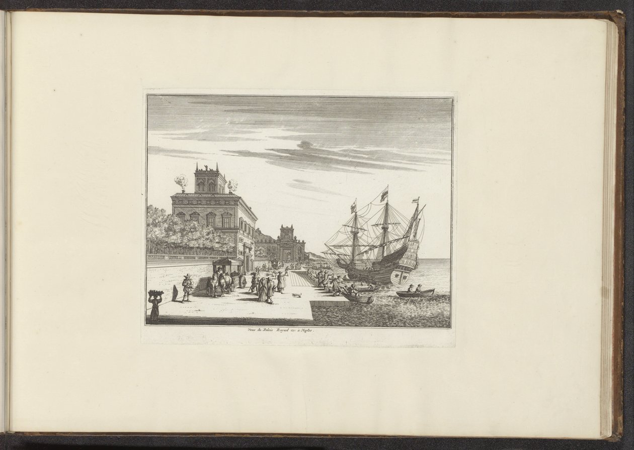Veduta del Palazzo Reale sulla costa di Napoli da Anonymous