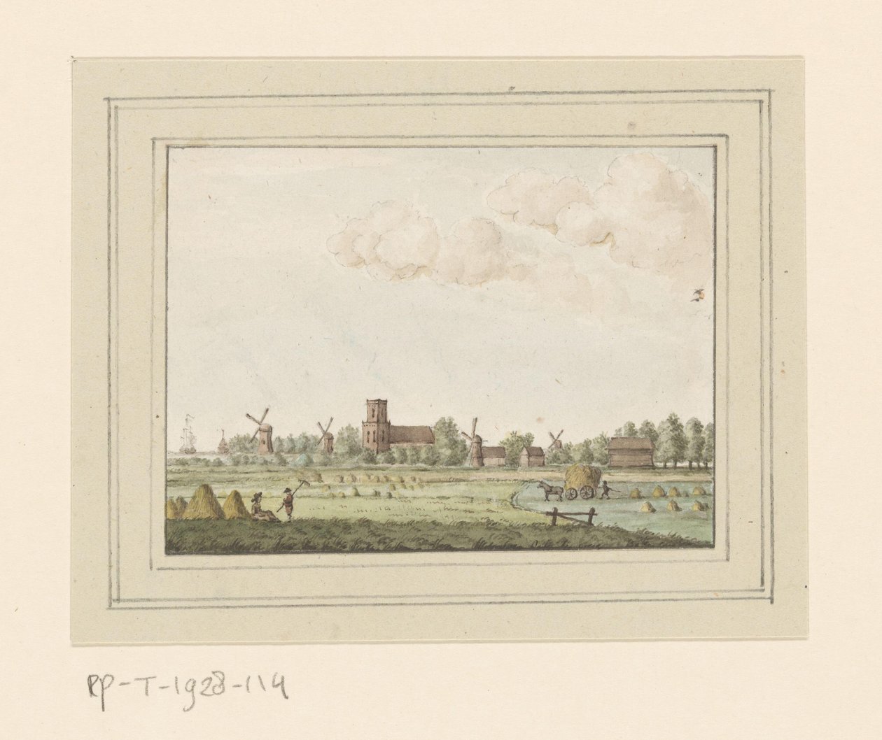 Veduta del villaggio di Aartswoud da Anonymous
