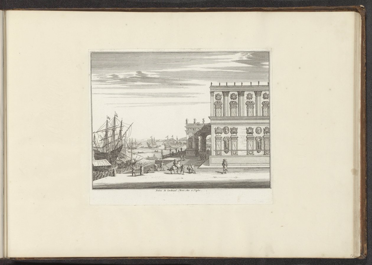 Veduta del palazzo del cardinale Montalto a Napoli da Anonymous