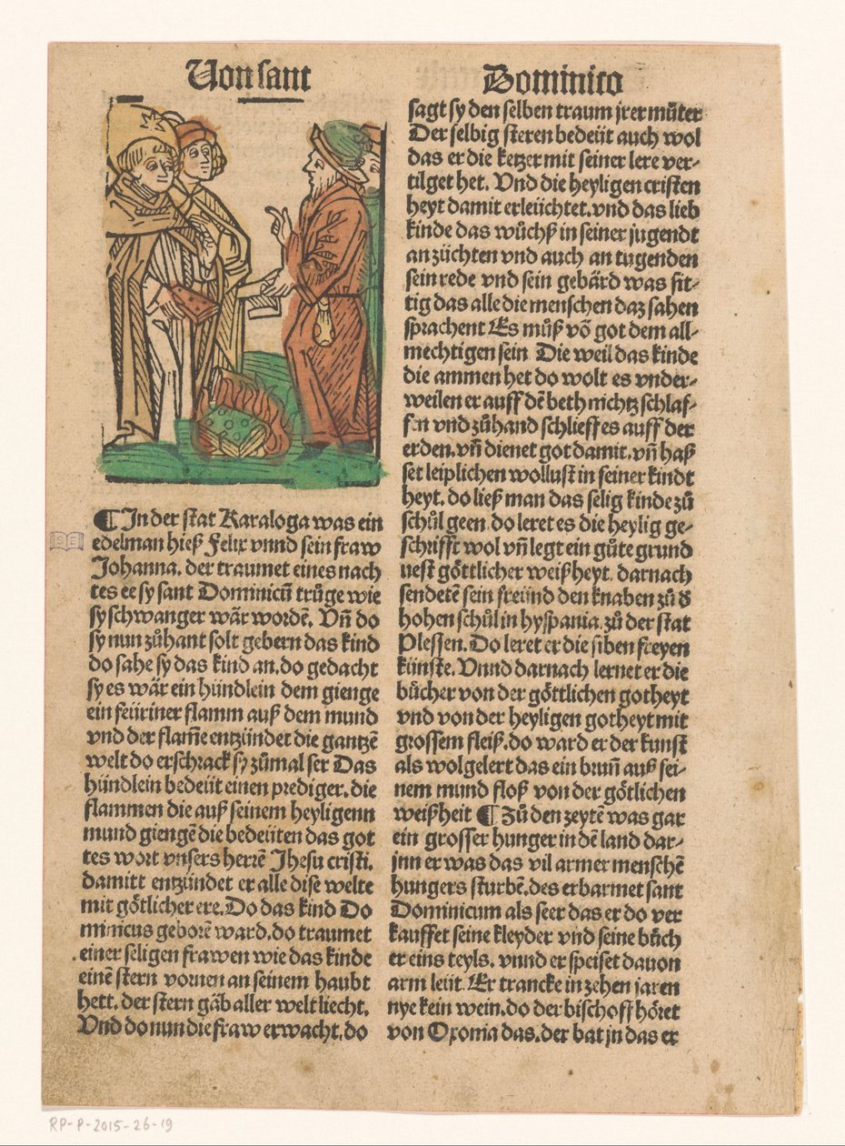 San Domenico e il rogo dei libri eretici da Anonymous