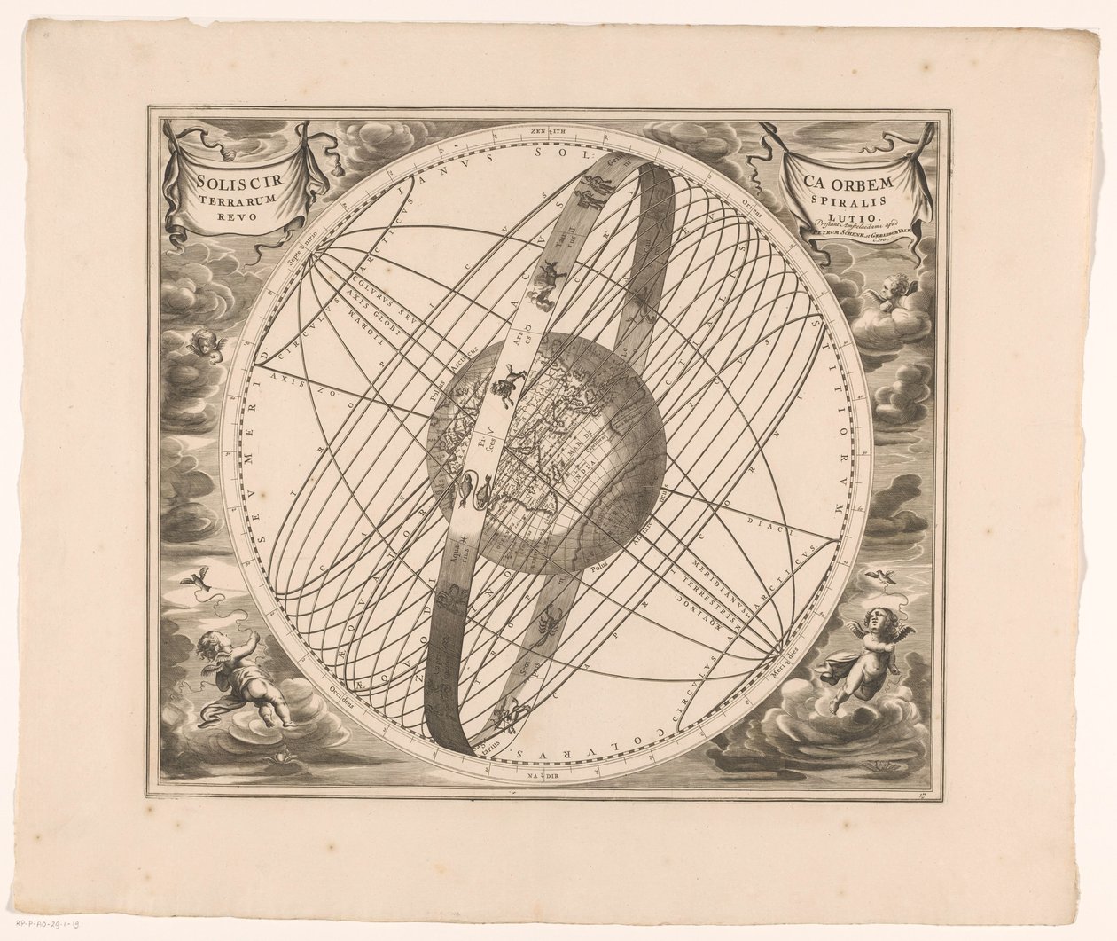 Carta celeste del percorso del sole intorno alla terra, secondo Tolomeo da Anonymous