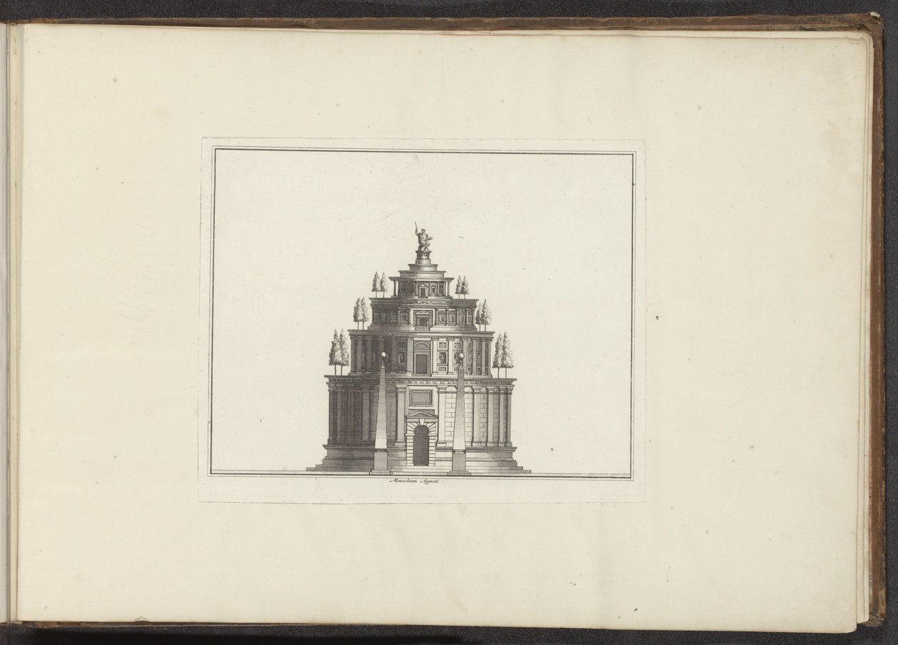 Il Mausoleo di Augusto a Roma (Paleizen en monumenten in Venetië, Livorno, Napels en Rome) da Anonymous