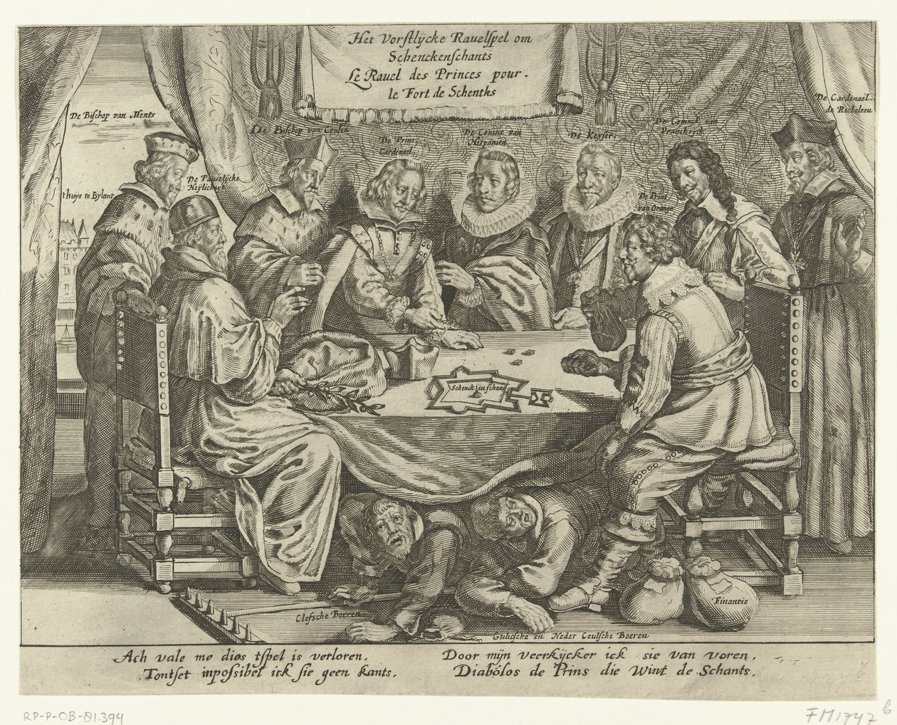Il gioco di Schenckenschans, 1635-1636 da Anonymous