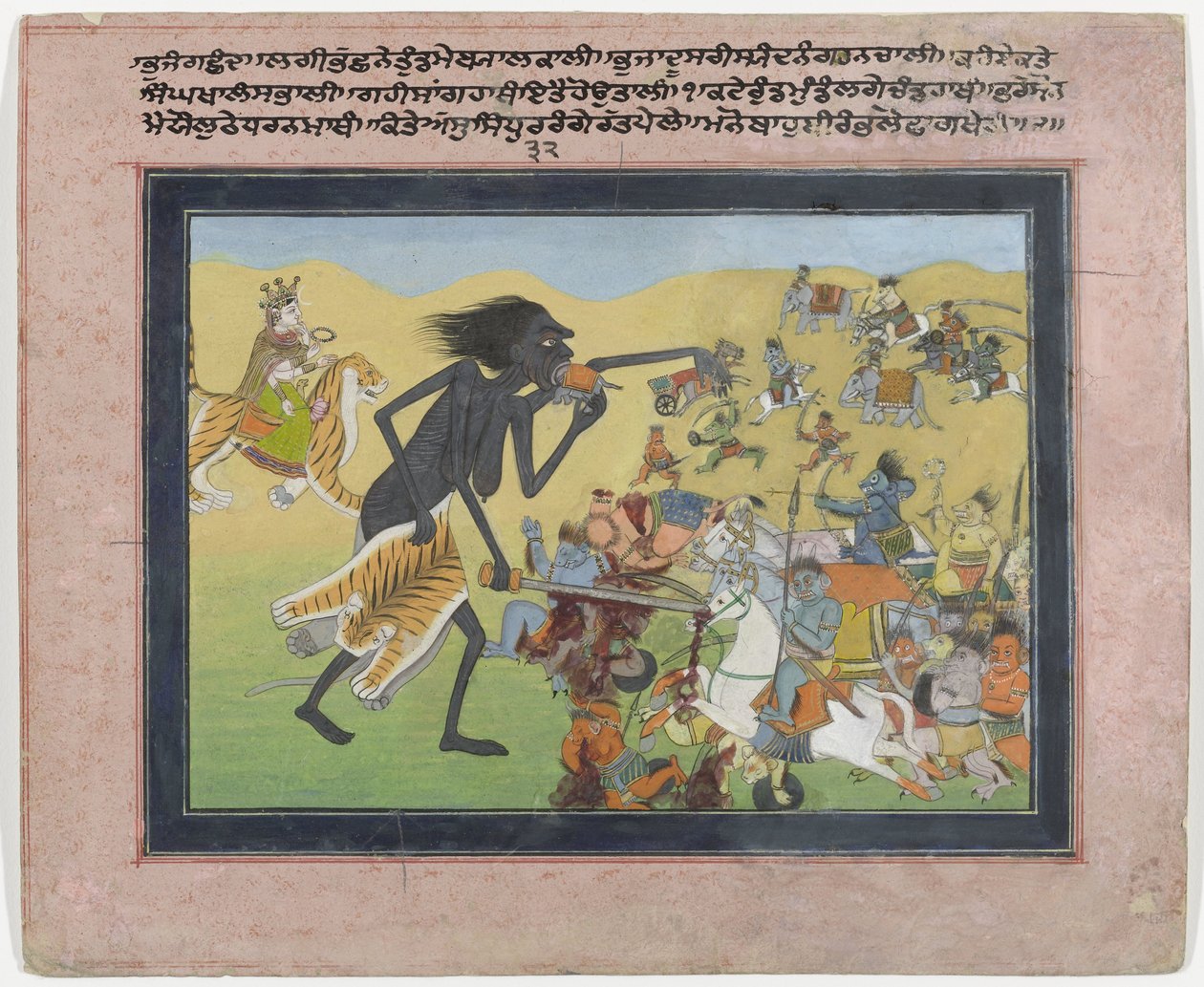 Kali combatte contro i demoni Chanda e Munda da Anonymous