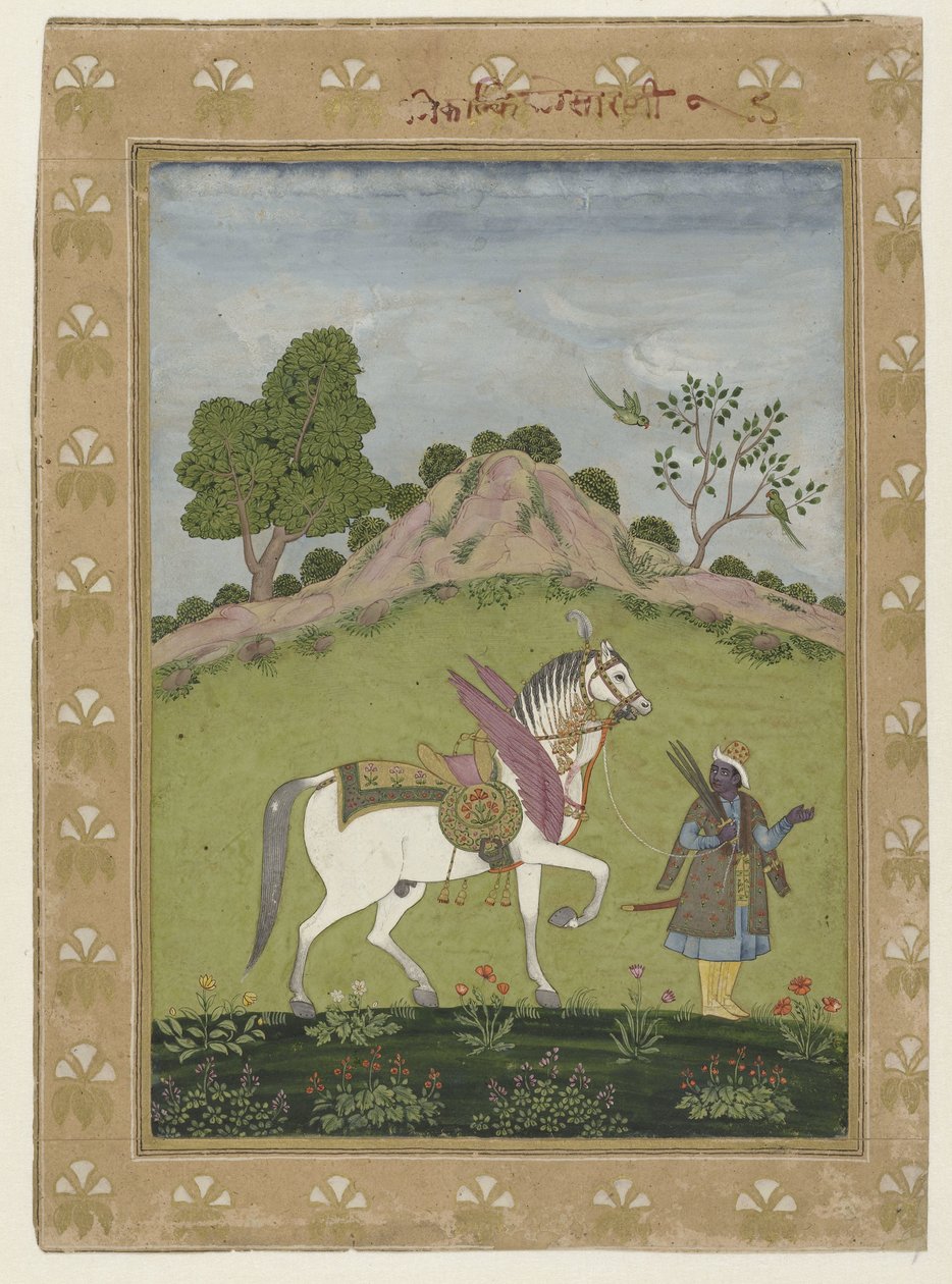 Kalki con il suo cavallo bianco Devadatta da Anonymous