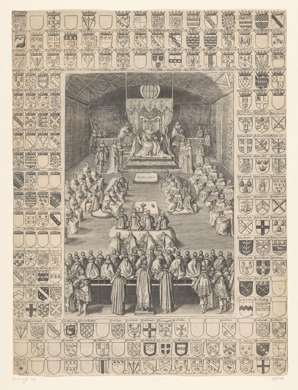 Carlo I apre la sessione del Parlamento, 1628 da Anonymous