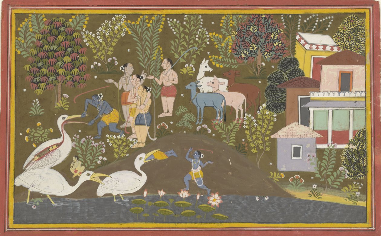 Krishna con Bakasura da Anonymous