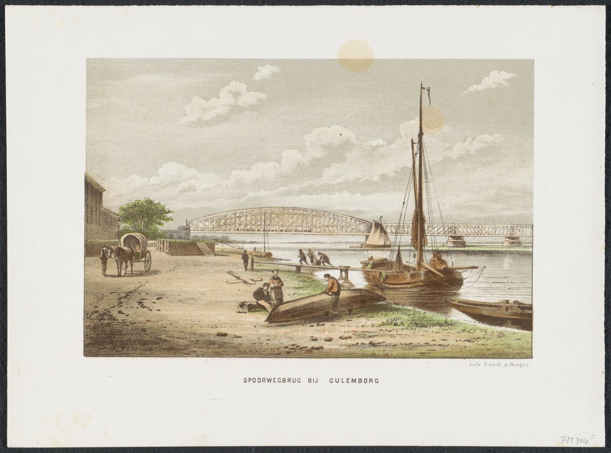 Ponte ferroviario di Culemborg, 1868 da Anonymous