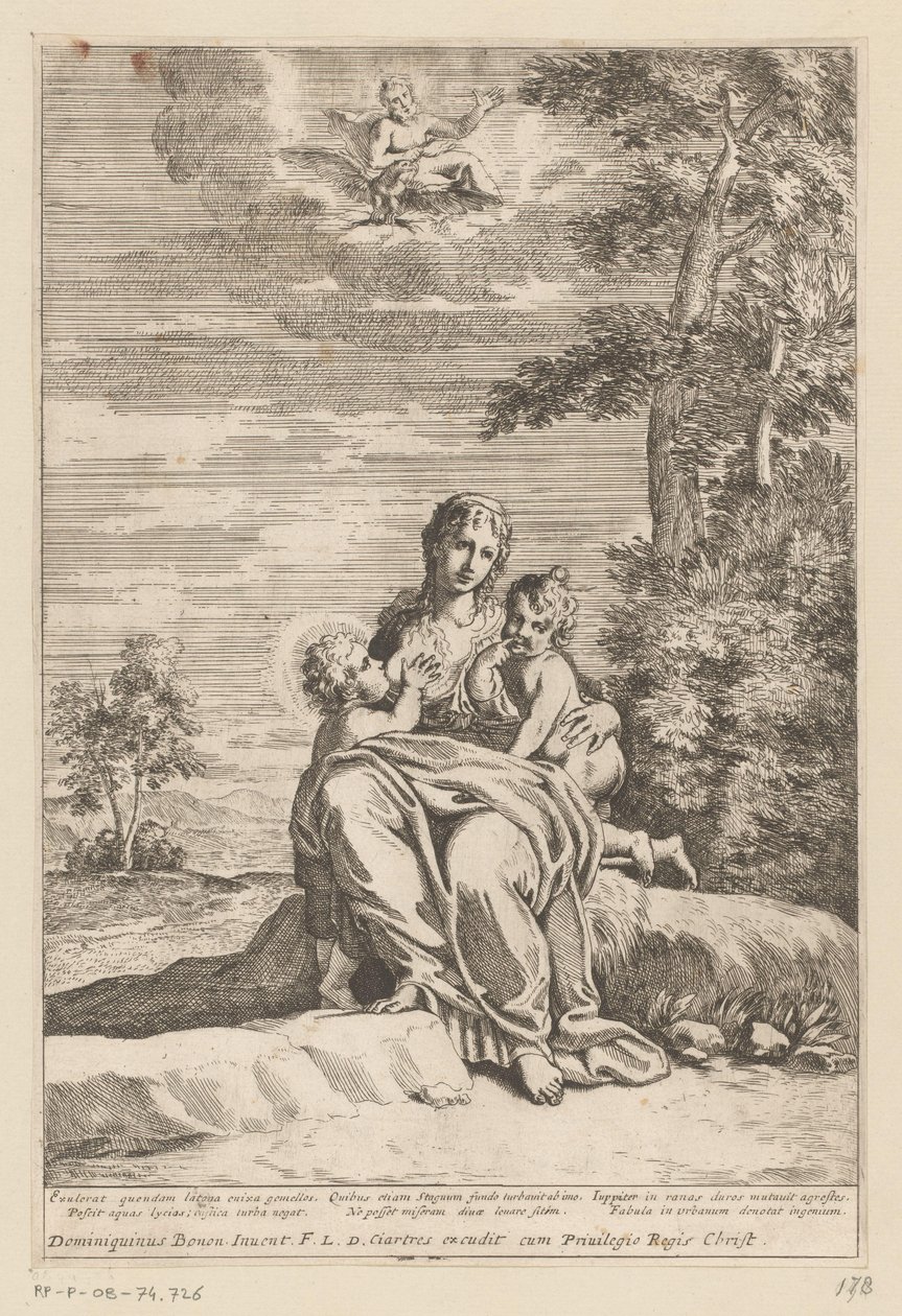 Latona con Diana e Apollo a Delo da Anonymous