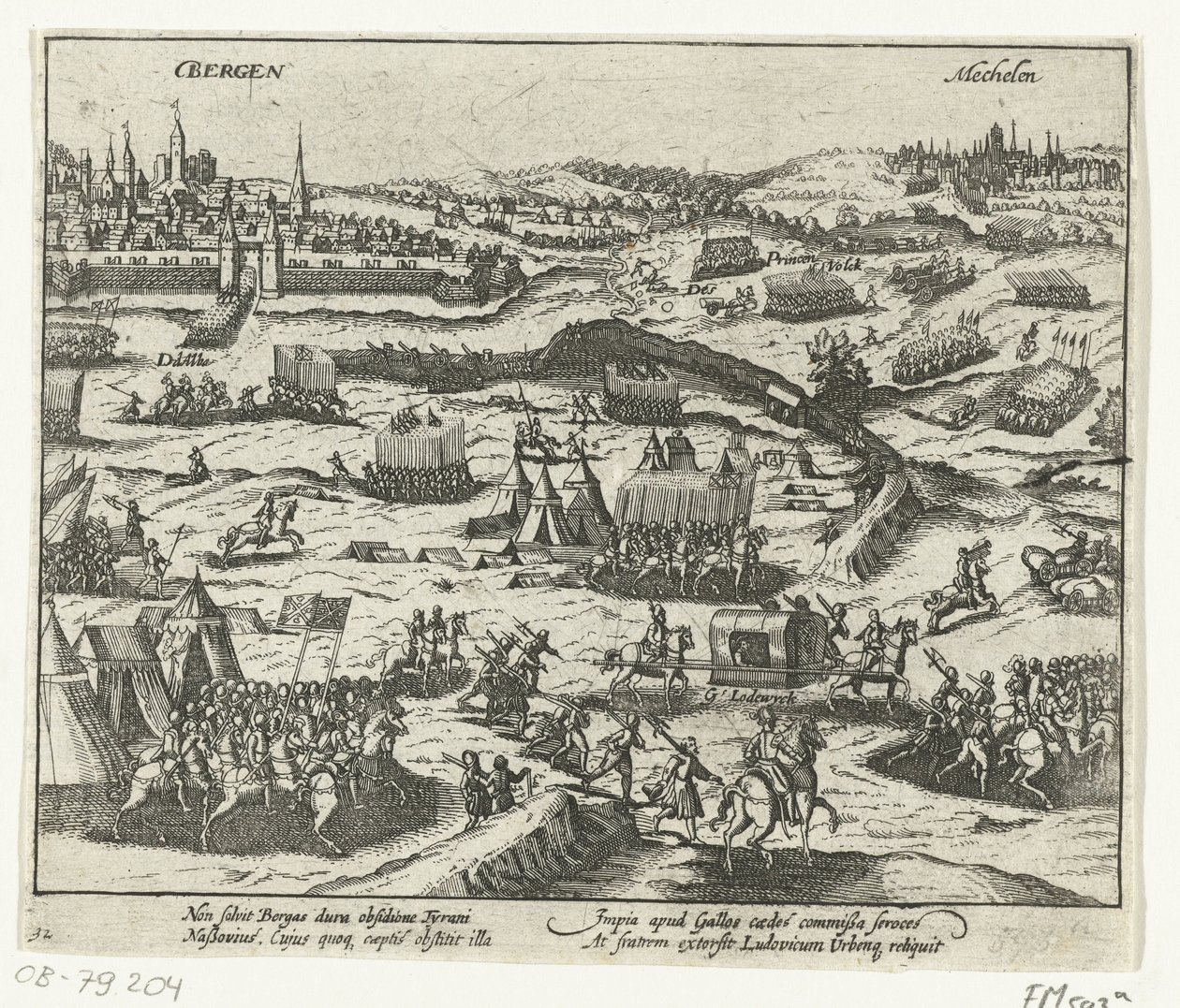 Lodewijk van Nassau lascia Bergen, 1572 da Anonymous